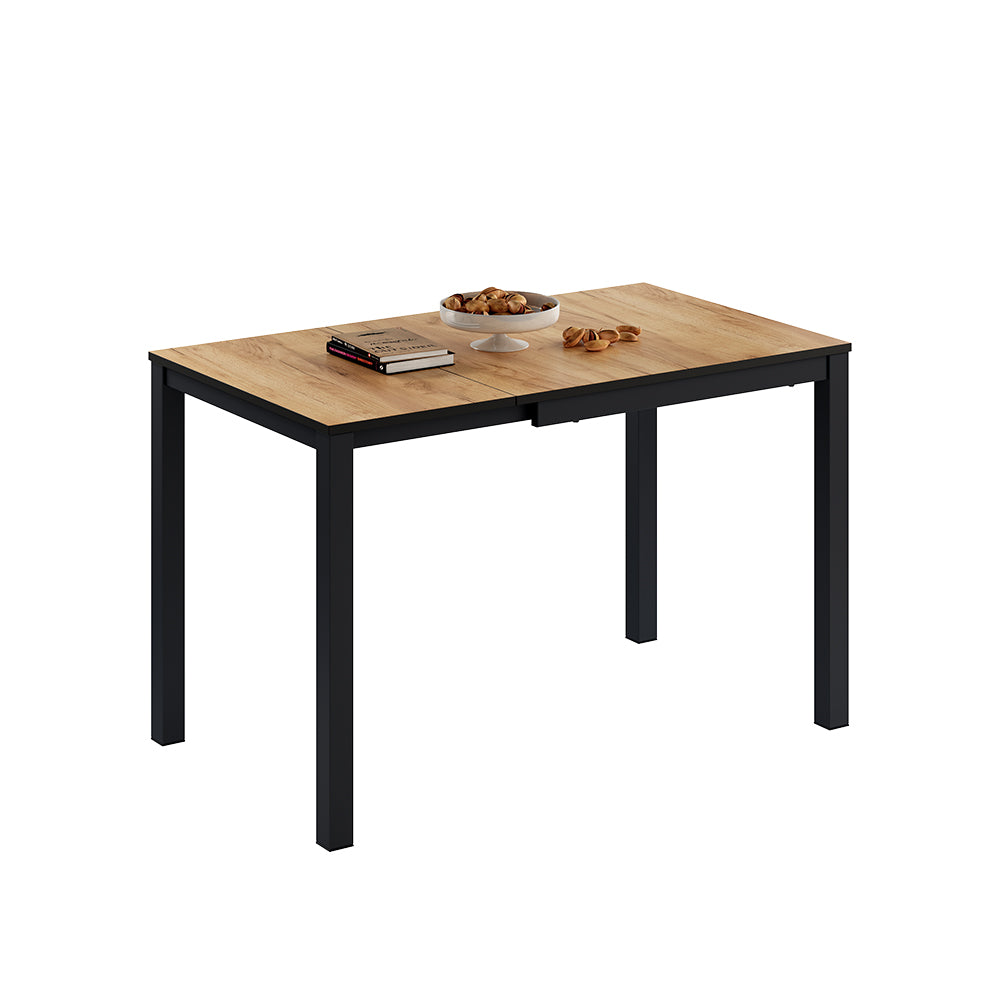 Vicco Tavolo da pranzo Rovere/antracite 120 x 70 cm Estensibile