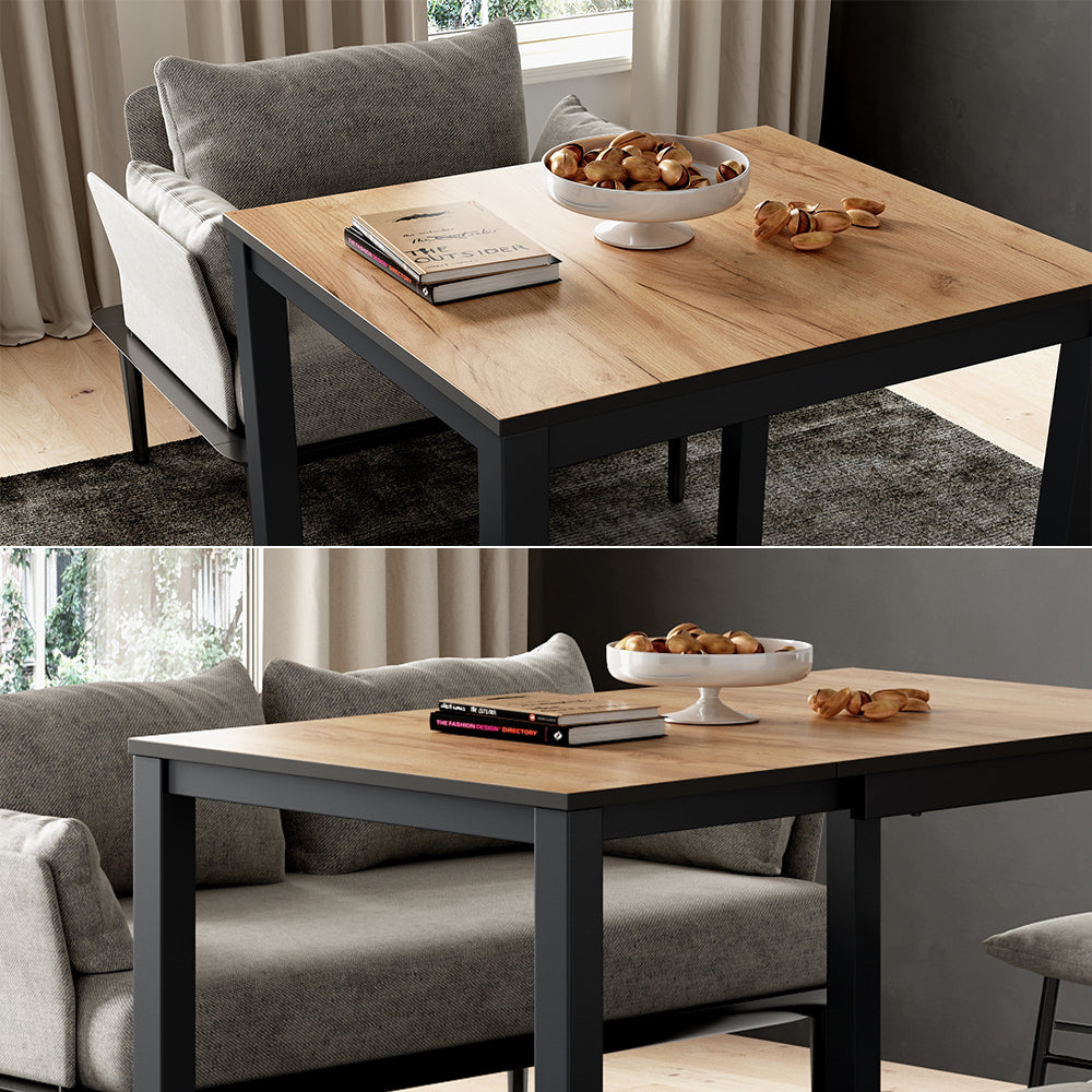 Vicco Tavolo da pranzo Rovere/antracite 120 x 70 cm Estensibile