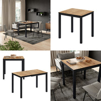 Vicco Tavolo da pranzo Rovere/antracite 120 x 70 cm Estensibile