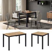 Vicco Tavolo da pranzo Rovere/antracite 120 x 70 cm Estensibile