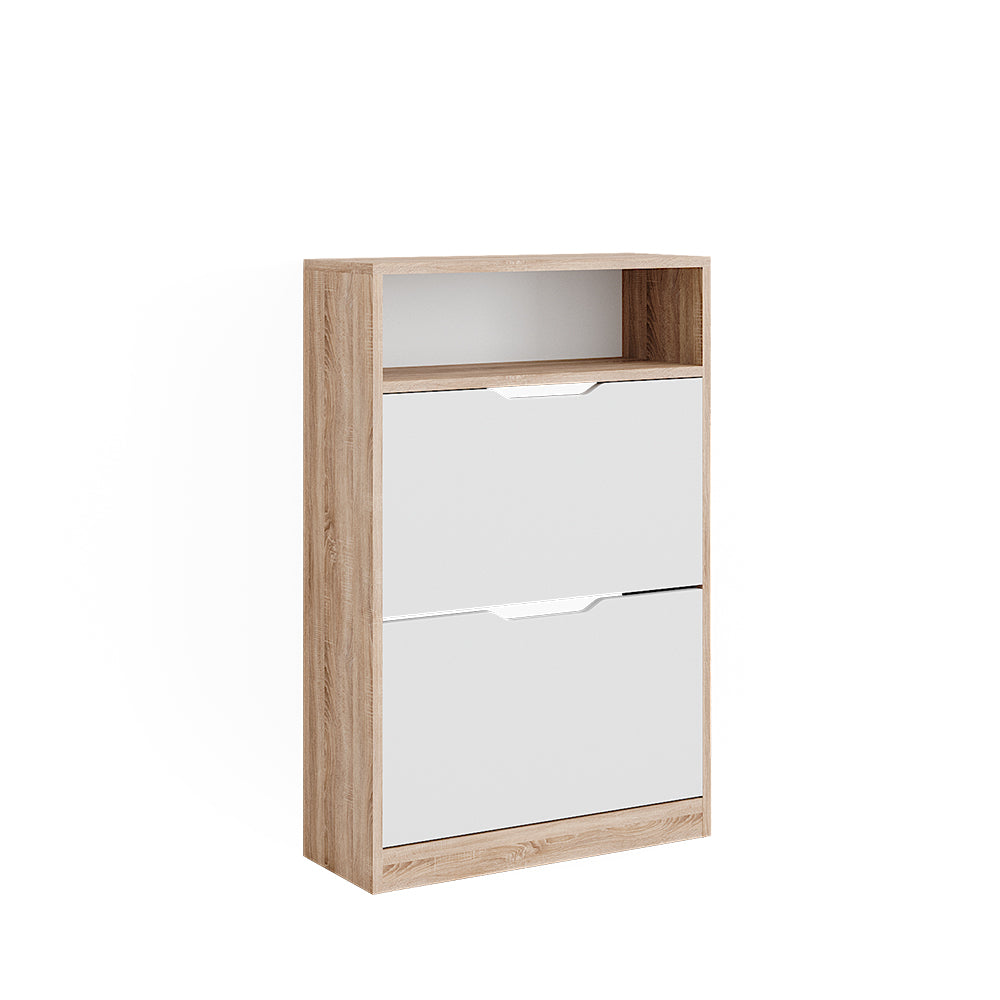 Vicco Scarpiera da ingresso Bianco/Sonoma 59 x 89.5 cm con 2 scomparti