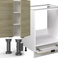 Vicco Cucina componibile Pannello di quercia/bianco 300 cm senza piano di lavoro