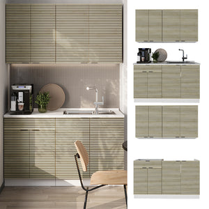 Vicco Cucina completa Pannello di quercia/bianco 140 cm , PL Rovere