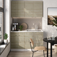 Vicco Cucina completa Pannello di quercia/bianco 140 cm , PL Rovere