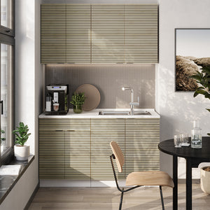 Vicco Cucina completa Pannello di quercia/bianco 140 cm senza piano di lavoro