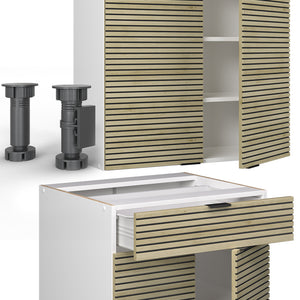 Vicco Cucina completa Pannello di quercia/bianco 140 cm , PL Rovere