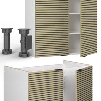 Vicco Cucina componibile Pannello di quercia/bianco 200 cm , PL Marmo