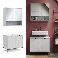 Vicco Set di mobili da bagno Bianco 2 parti