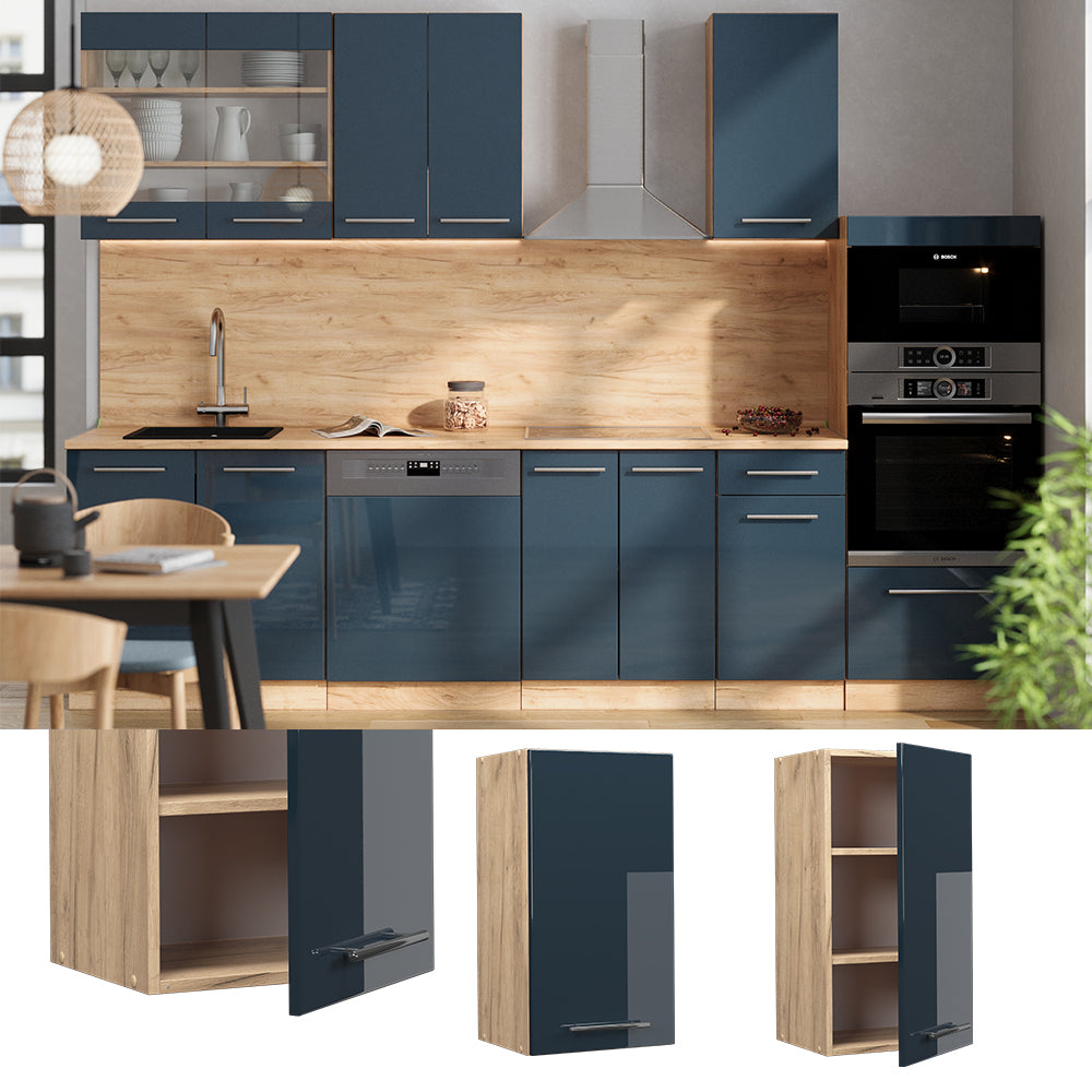 Vicco Mobili da cucina  Blu scuro lucido 40 cm