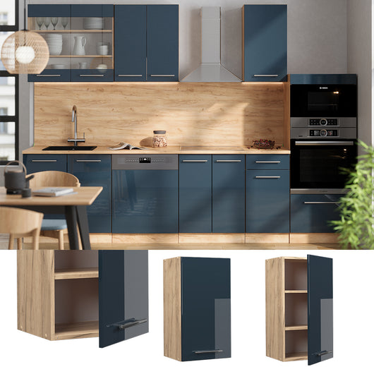 Vicco Mobili da cucina  Blu scuro lucido 40 cm