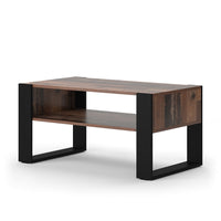 Vicco Tavolino da salotto Legno antico 92 x 52,4 cm con ripiano