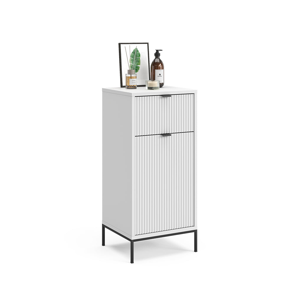 Vicco Mobile midi Bianco 40 x 87 cm con anta e cassetto