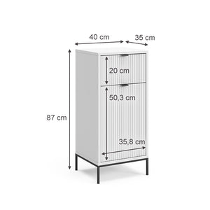 Vicco Mobile midi Bianco 40 x 87 cm con anta e cassetto