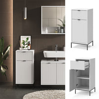 Vicco Mobile midi Bianco 40 x 87 cm con anta e cassetto