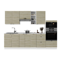 Vicco Cucina componibile Pannello di quercia/bianco 280 cm , PL Marmo
