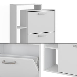 Vicco Scarpiera Bianco 80 x 128.3 cm con 3 scomparti