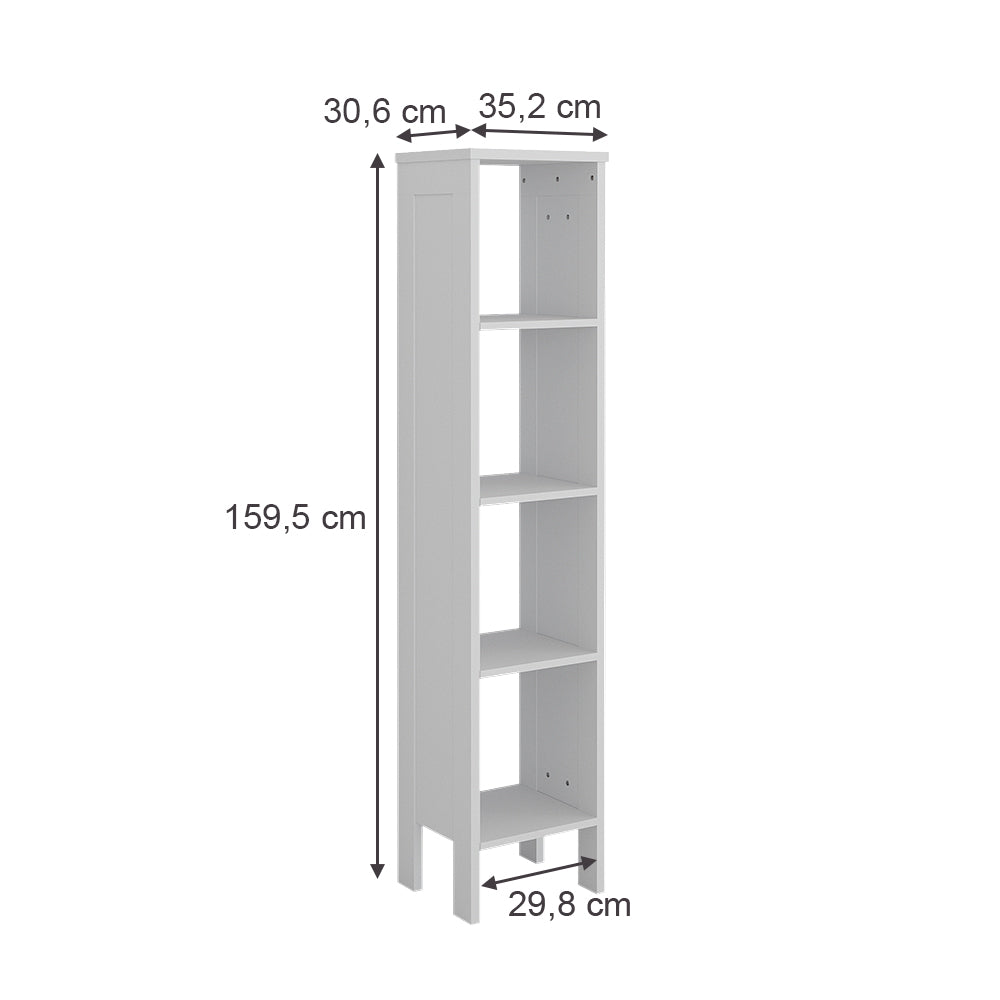Vitalispa Scaffale per bambini Bianco 35.2 x 159.5 cm