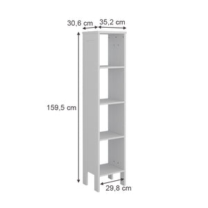 Vitalispa Scaffale per bambini Bianco 35.2 x 159.5 cm