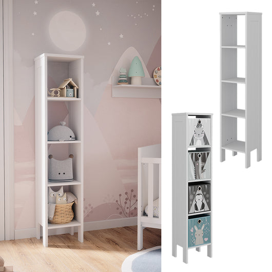 Vitalispa Scaffale per bambini Bianco 35.2 x 159.5 cm