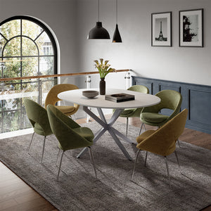Vicco tavolo da pranzo allungabile Bianco/Grigio 120 x 76.5 cm Estensibile