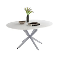 Vicco tavolo da pranzo allungabile Bianco/Grigio 120 x 76.5 cm Estensibile