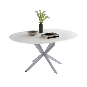 Vicco tavolo da pranzo allungabile Bianco/Grigio 120 x 76.5 cm Estensibile