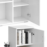 Vicco Scrivania per computer Bianco 141.2 x 45.2 cm