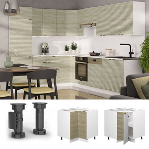 Vicco Mobile ad angolo cucina Pannello in quercia 80.5 cm , PL Marmo