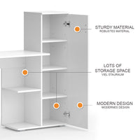 Vicco Scrivania per computer Bianco 141.2 x 45.2 cm