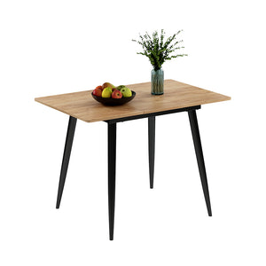 Vicco Tavolo da pranzo Rovere nero/oro 80 x 70 cm Estensibile