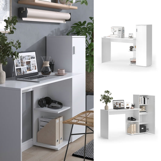 Vicco Scrivania per computer Bianco 141.2 x 45.2 cm