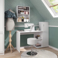 Vicco Scrivania per computer Bianco 141.2 x 45.2 cm