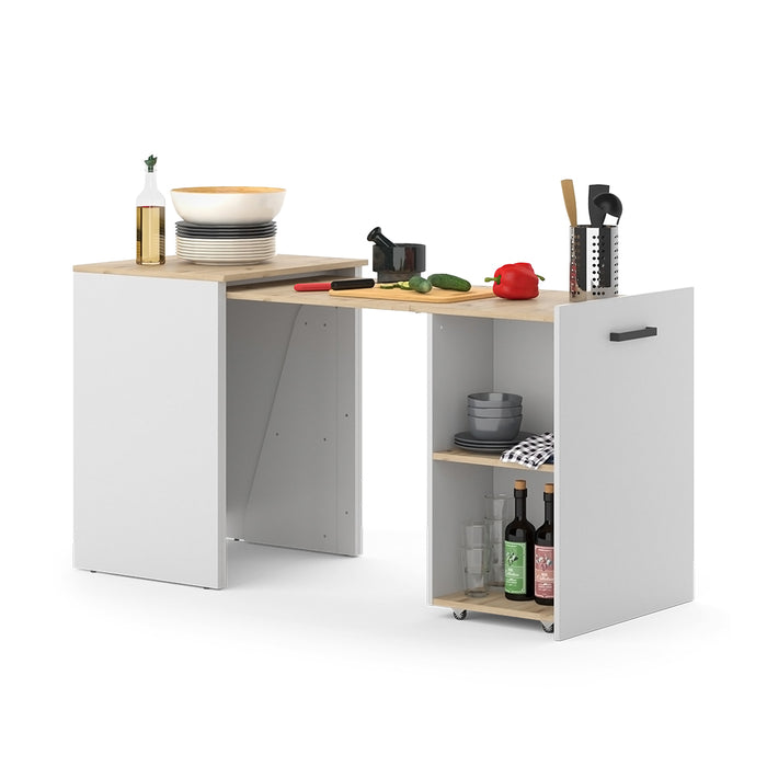 Vicco Tavolo da pranzo  Greige/rovere artigianale 60 x 50.4 cm Estensibile