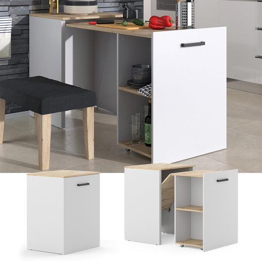 Vicco Tavolo da pranzo  Greige/rovere artigianale 60 x 50.4 cm Estensibile