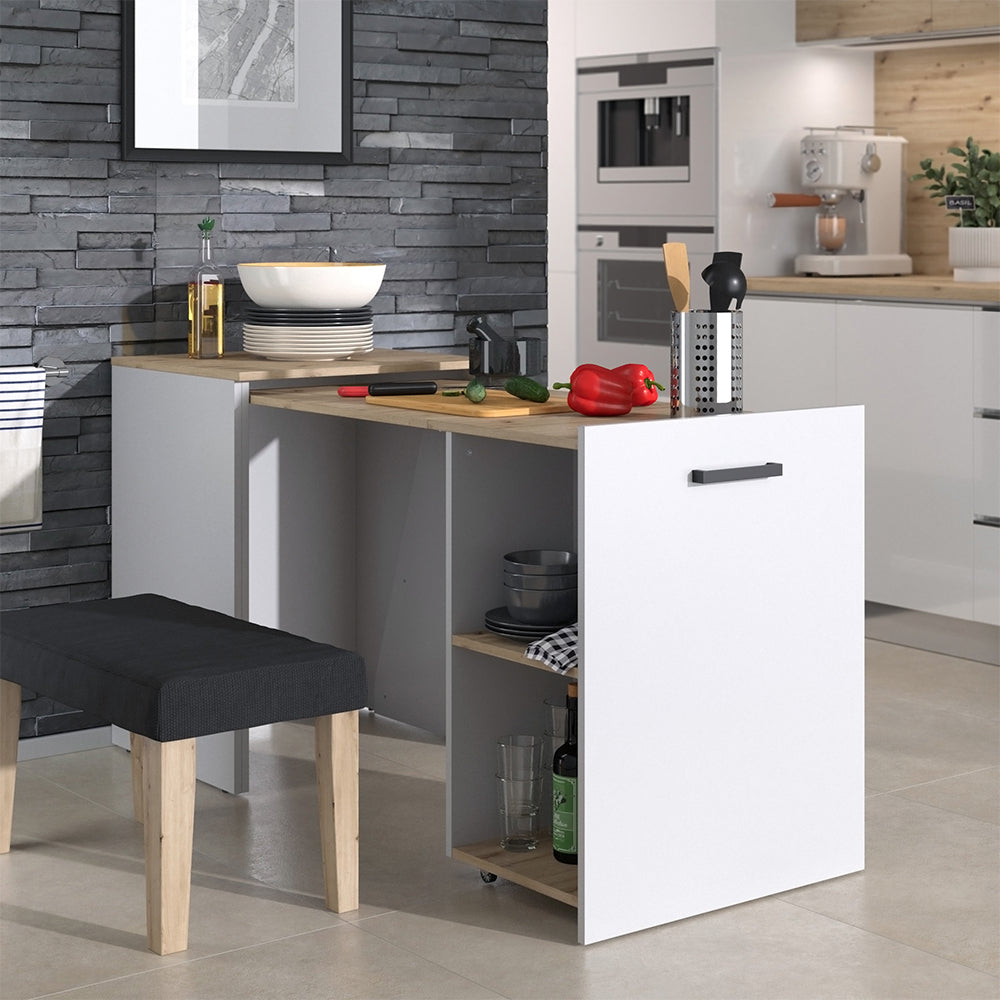 Vicco Tavolo da pranzo  Greige/rovere artigianale 60 x 50.4 cm Estensibile