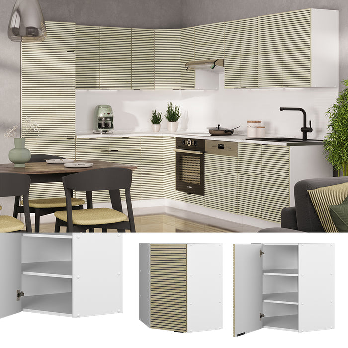 Vicco Mobile angolare da cucina Pannello in quercia 57 cm