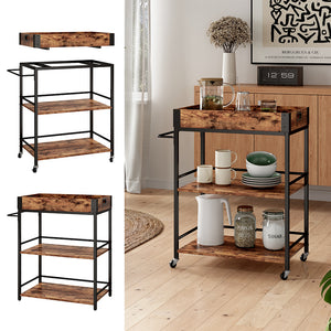 Vicco Carrello di servizio Rovere rustico 65 x 84.5 cm