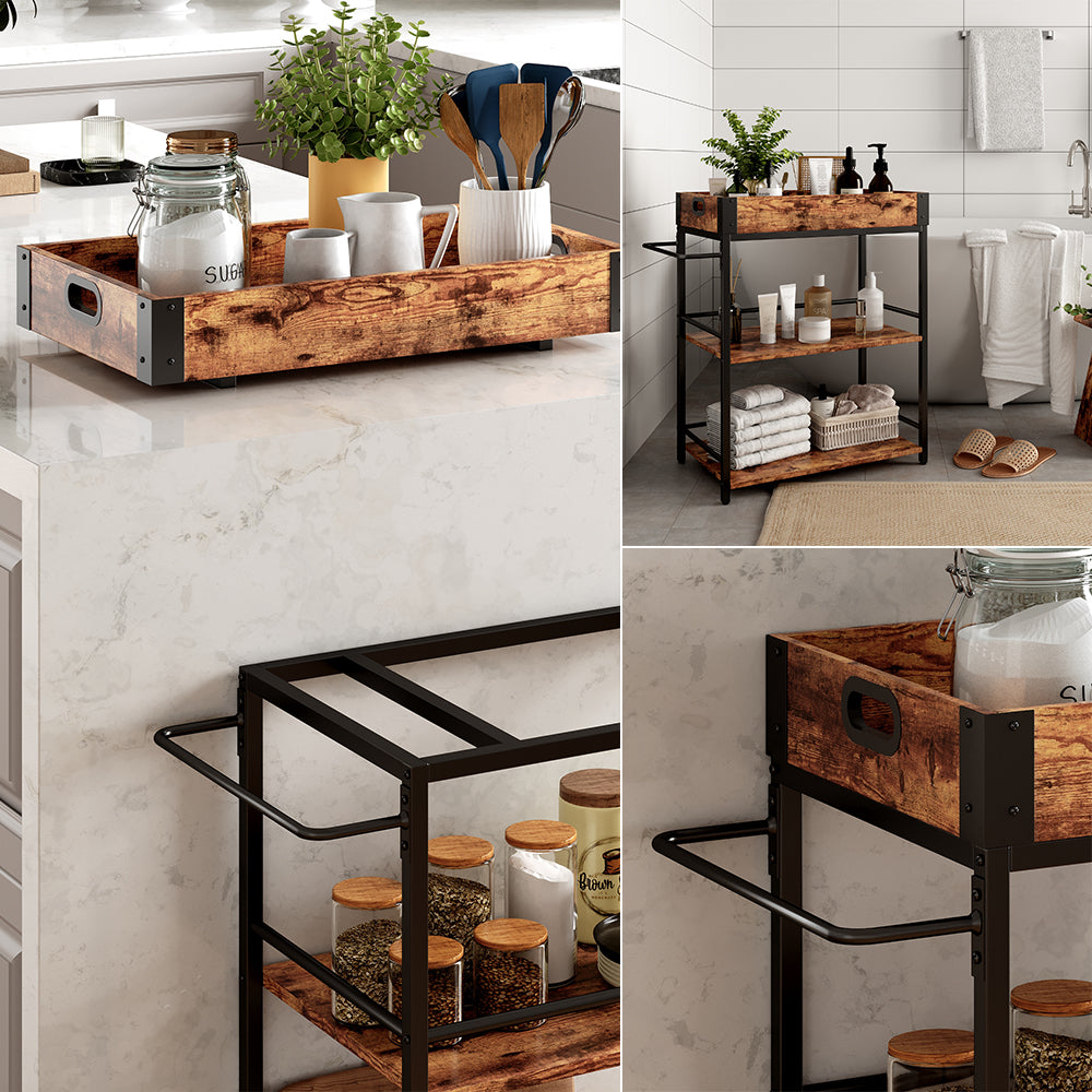 Vicco Carrello di servizio Rovere rustico 65 x 84.5 cm