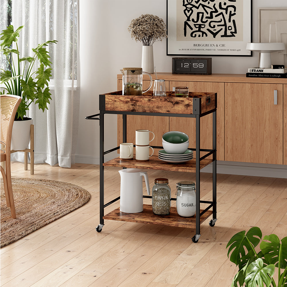 Vicco Carrello di servizio Rovere rustico 65 x 84.5 cm