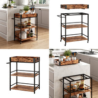 Vicco Carrello di servizio Rovere rustico 65 x 84.5 cm