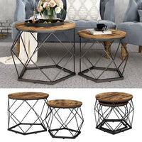 Vicco Set di tavolini Rovere rustico 50 x 40 cm 2 parti