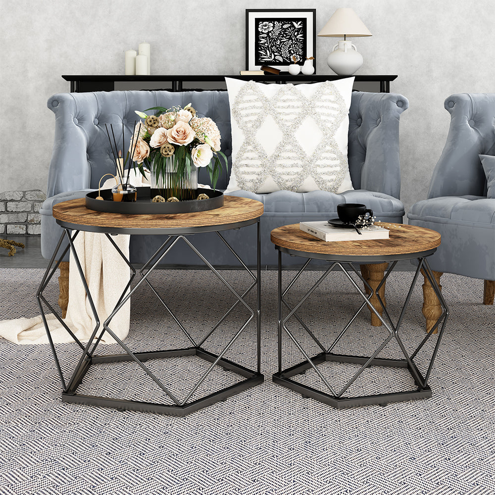 Vicco Set di tavolini Rovere rustico 50 x 40 cm 2 parti