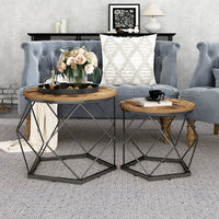 Vicco Set di tavolini Rovere rustico 50 x 40 cm 2 parti