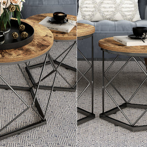 Vicco Set di tavolini Rovere rustico 50 x 40 cm 2 parti