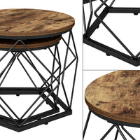 Vicco Set di tavolini Rovere rustico 50 x 40 cm 2 parti