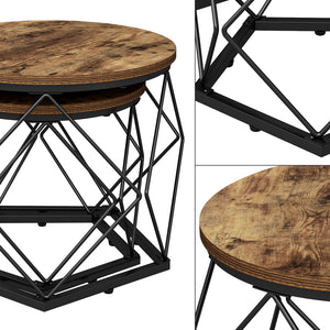 Vicco Set di tavolini Rovere rustico 50 x 40 cm 2 parti