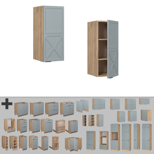 Vicco Pensile da cucina Blu-grigio chiaro 30 cm