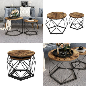 Vicco Set di tavolini Rovere rustico 50 x 40 cm 2 parti