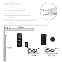 Vicco Striscia LED Bianco 55 cm Pacchetto iniziale