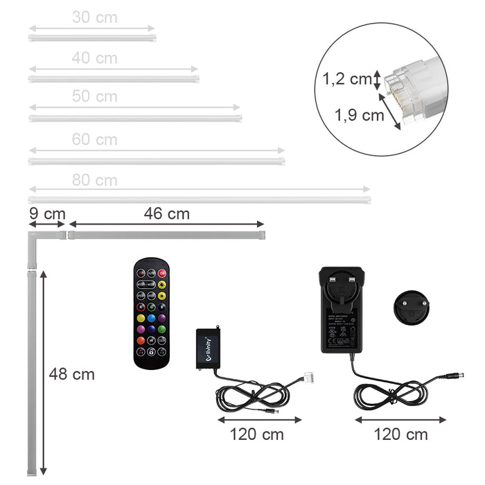 Vicco Striscia LED Bianco 55 cm Pacchetto iniziale